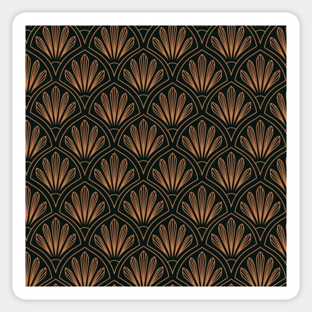 Art Deco elegance - rich bronze Sticker by RoseAesthetic